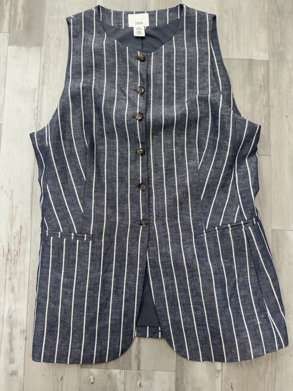 Grey-Blue Pin Stripped Vest